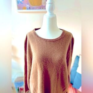 Cashmere Wool Oversize Sweater, Size L